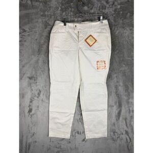 Dockers Metro Ankle Straight Narrow Leg Pants Womens White US 4 MSRP $50